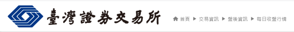 台灣證券交易所每日收盤行情資料頁