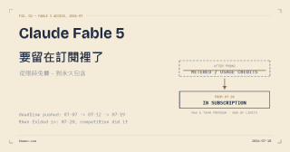 Claude Fable 5 要留在訂閱裡了:從限時免費到永久包含,一個多月的來回