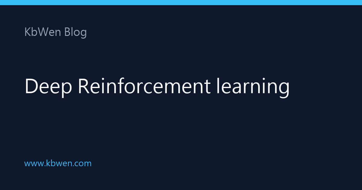 Deep Reinforcement learning