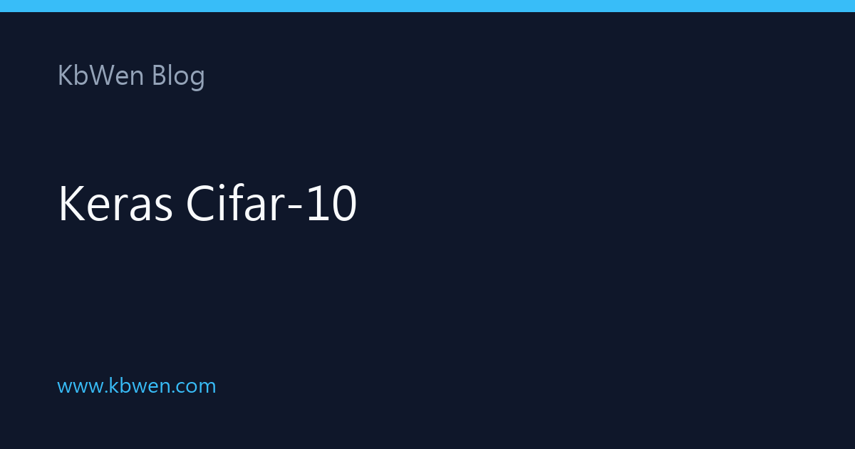 Keras Cifar-10