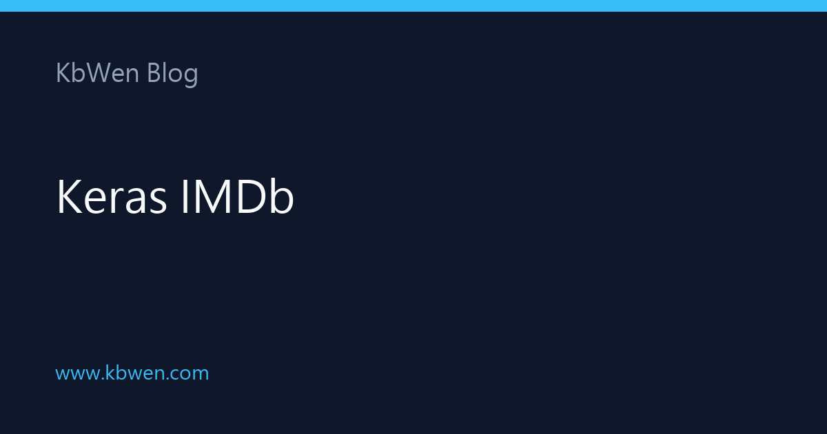 Keras IMDb