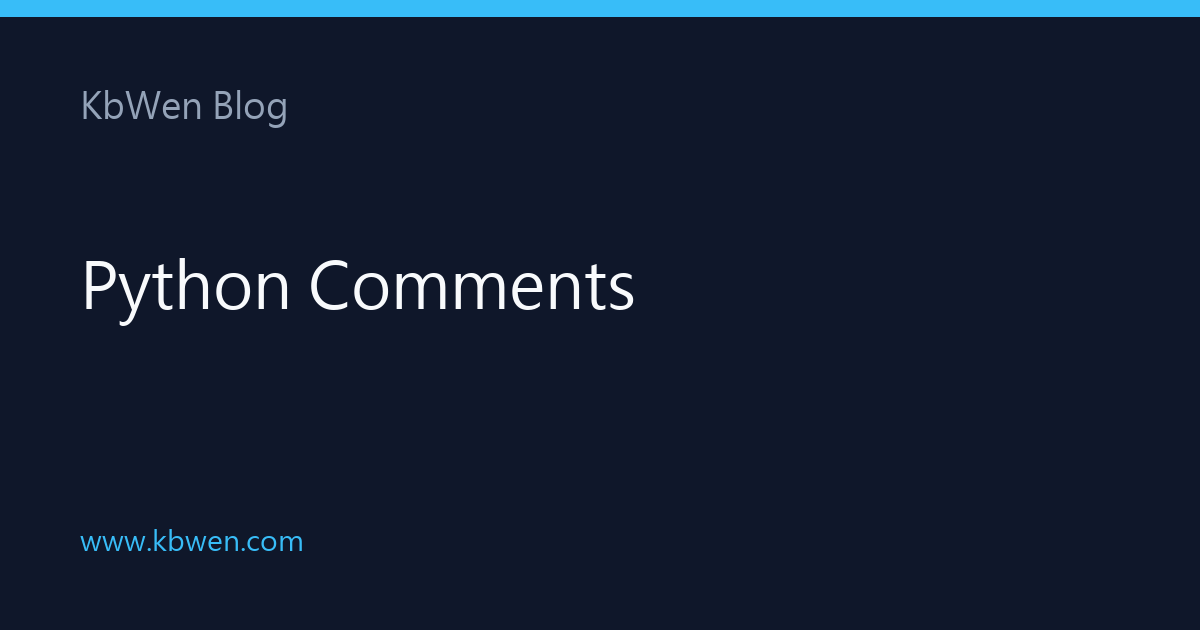 Python Comments