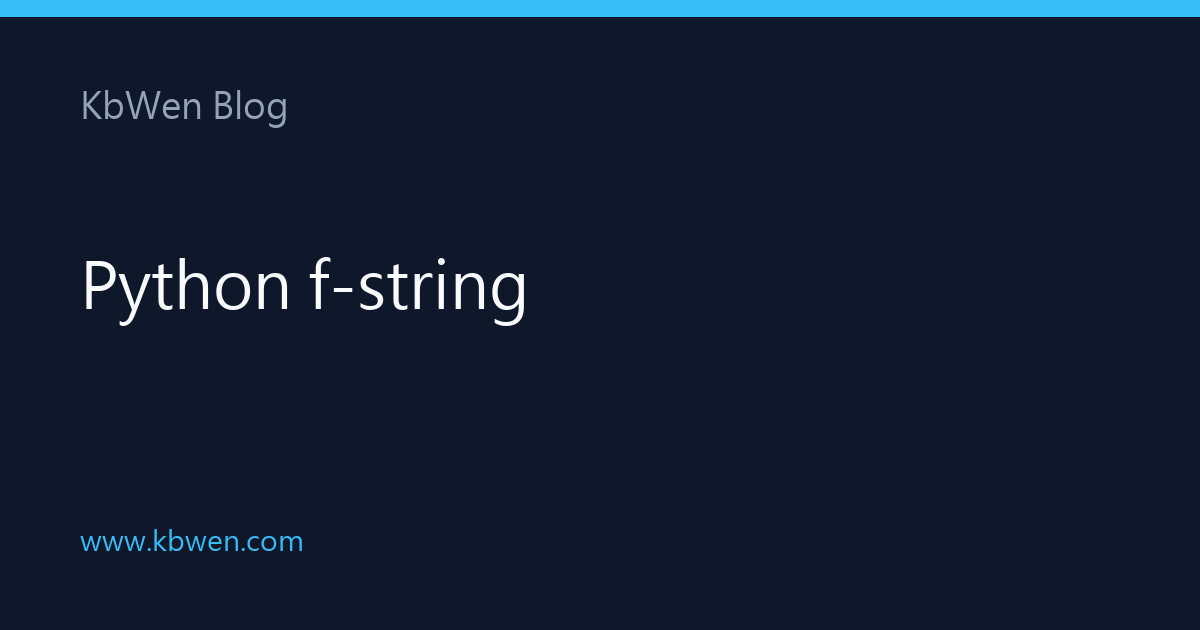 Python f-string