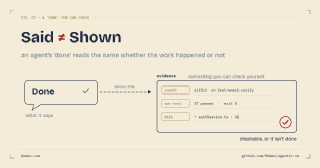 When an AI says "done," ask it to show you